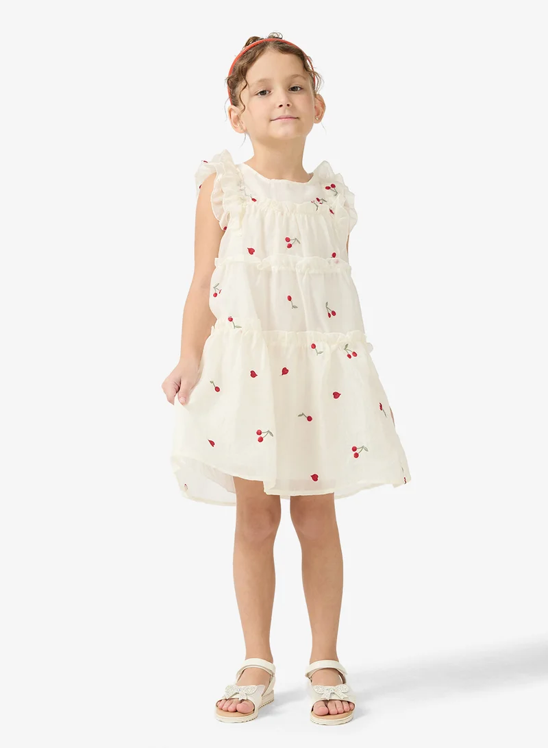 Pinata  Cherry Print Frill  Dress for Women | Best Price UAE